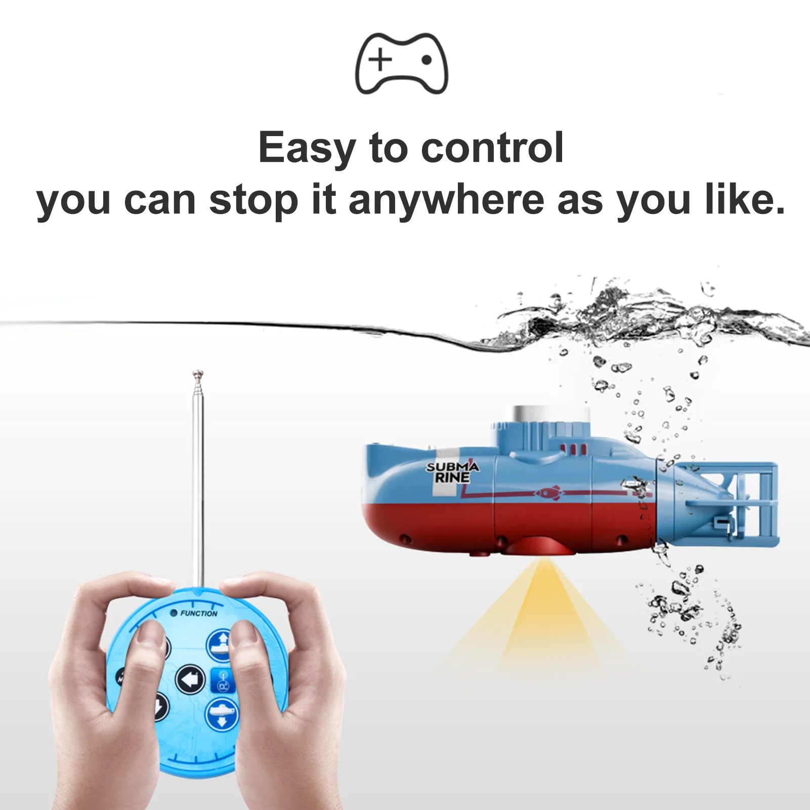 Simulation Mini RC Submarine 0 - Outdoor Adventure Kids 评论和价格