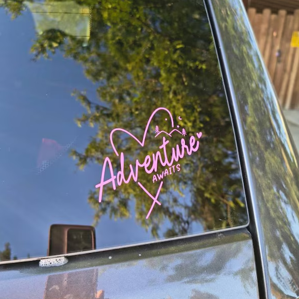 Adventure Awaits Car Stickers  - Outdoor Adventure Words 评论和价格