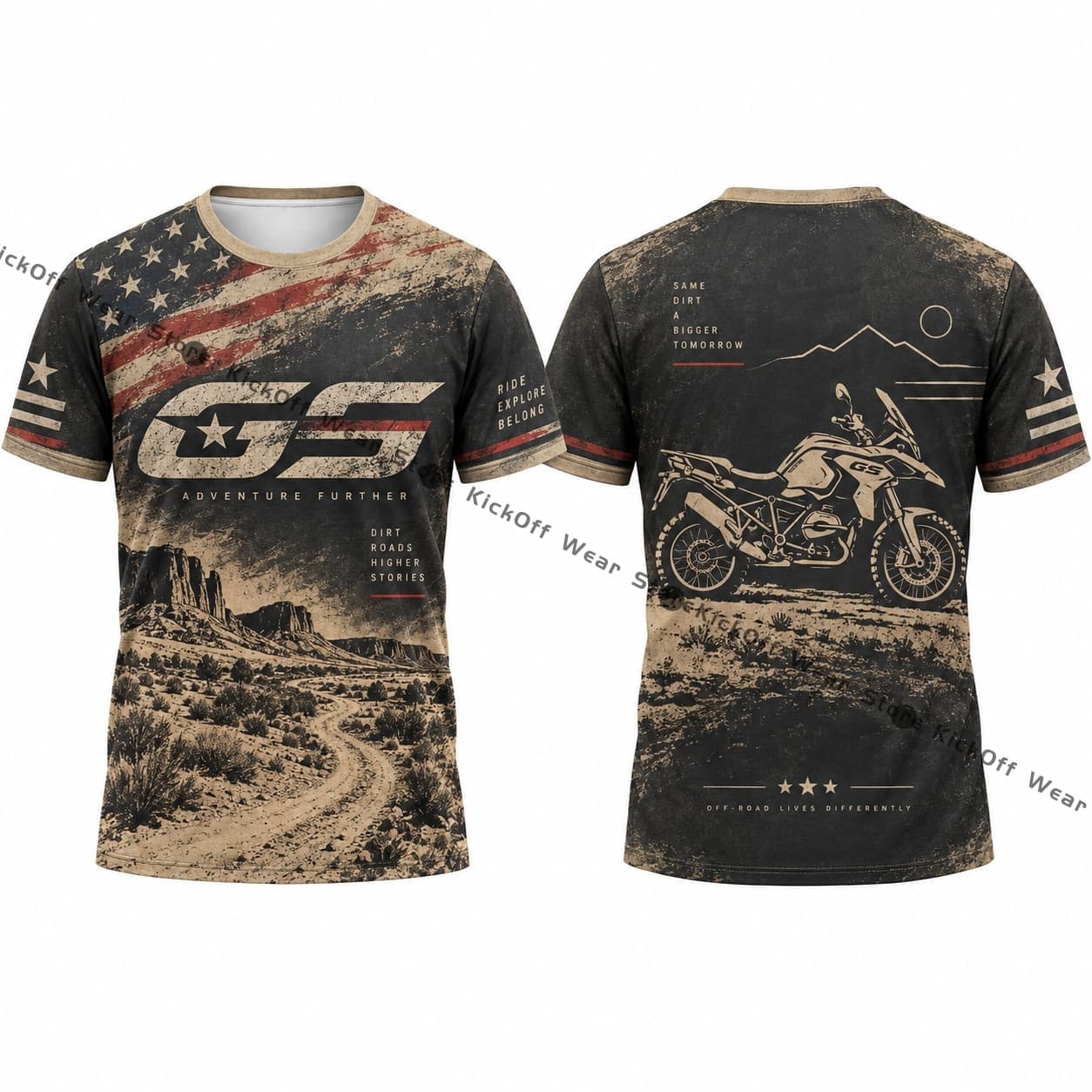 Mens T Shirt GS Motorcycle USA - Outdoor Adventure Usa 评论和价格